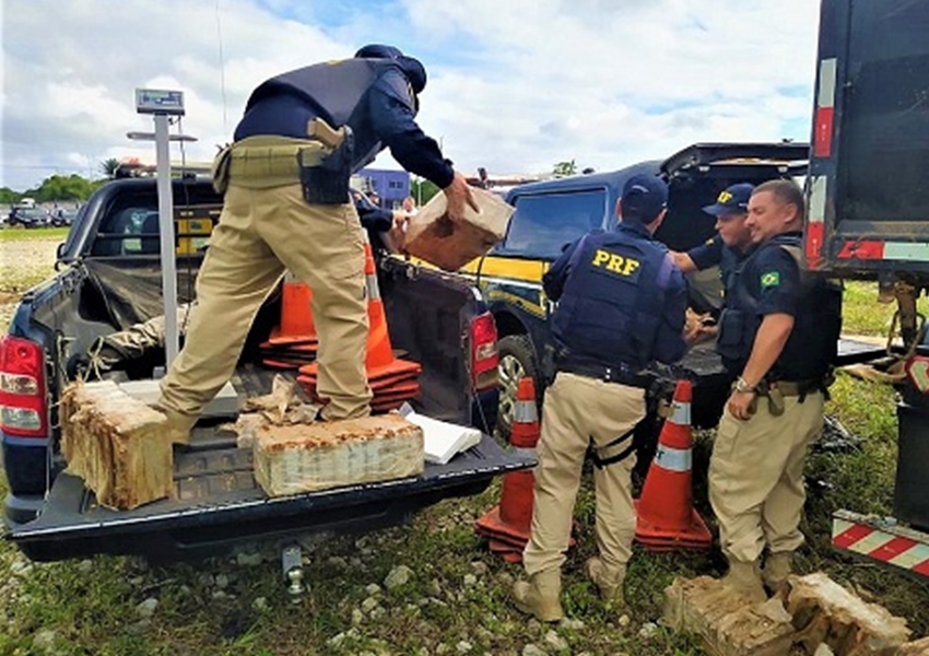 Feira de Santana: Quase meia tonelada de cocaína é apreendida em fundo falso de carreta