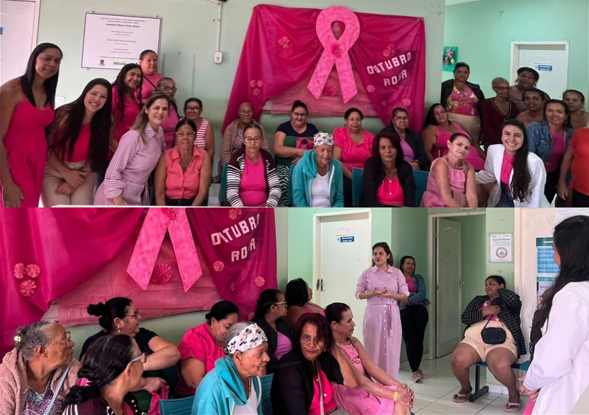 Equipe de Saúde do Benito Gama realiza ação do Outubro Rosa em campanha de prevenção ao câncer de mama