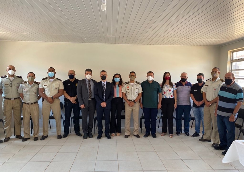 Autoridades participaram de café da manhã na sede da 46ª CIPM em Livramento