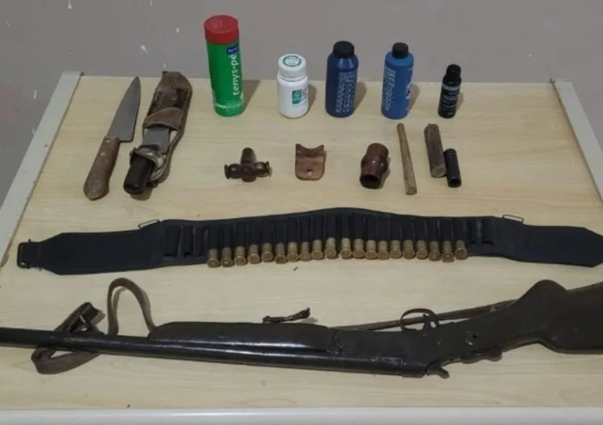 Polícia Militar apreende armas e materiais de caça ilegal em Érico Cardoso