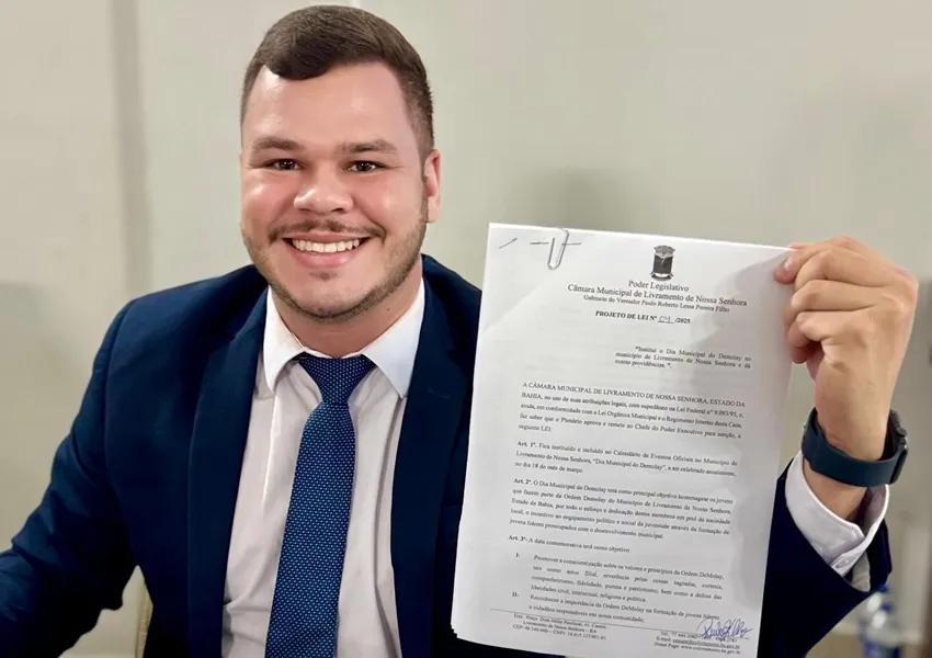 Lei que cria o Dia Municipal do DeMolay é sancionada em Livramento de Nossa Senhora