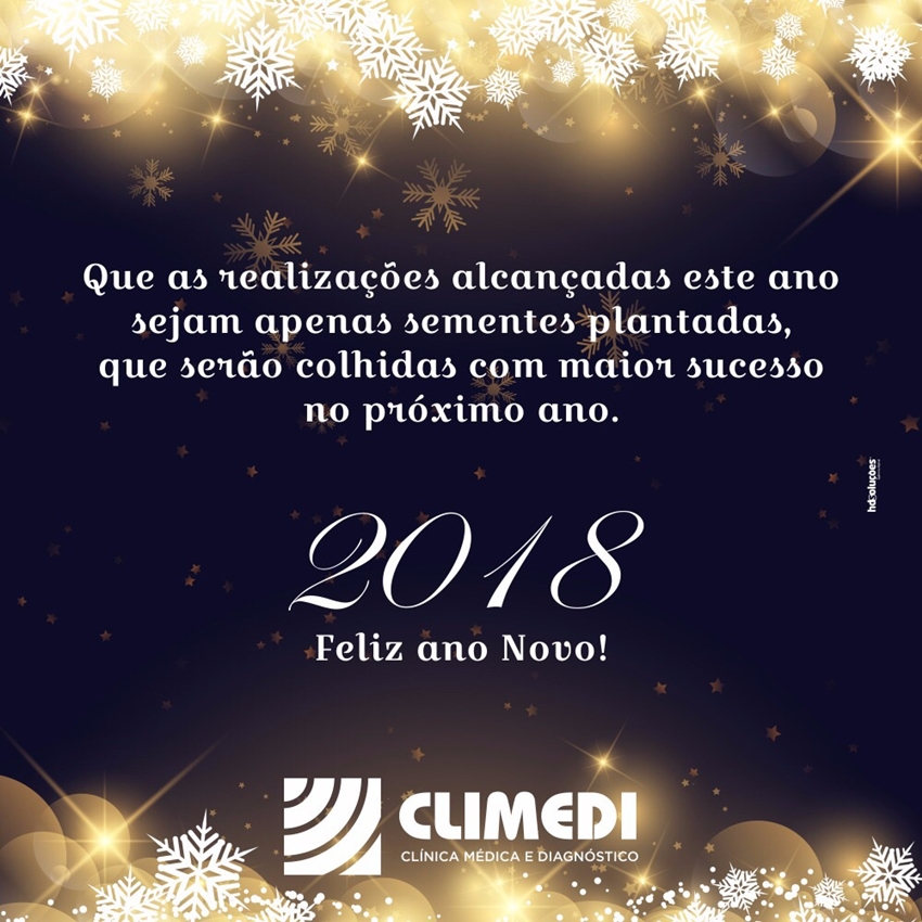A Climedi deseja a todos um Feliz Ano Novo