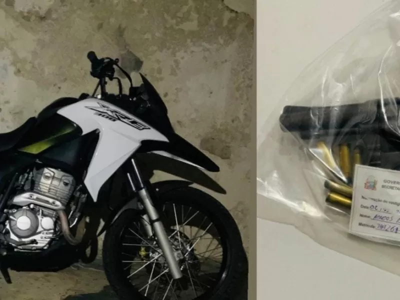 PM recupera motocicleta roubada e apreende arma em Mundo Novo
