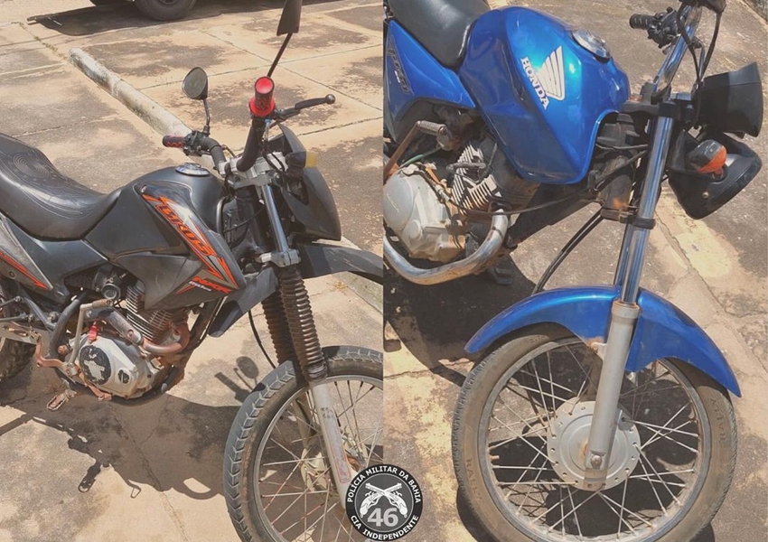 Ação da polícia de Botuporã resulta na recuperação de duas motocicletas roubadas
