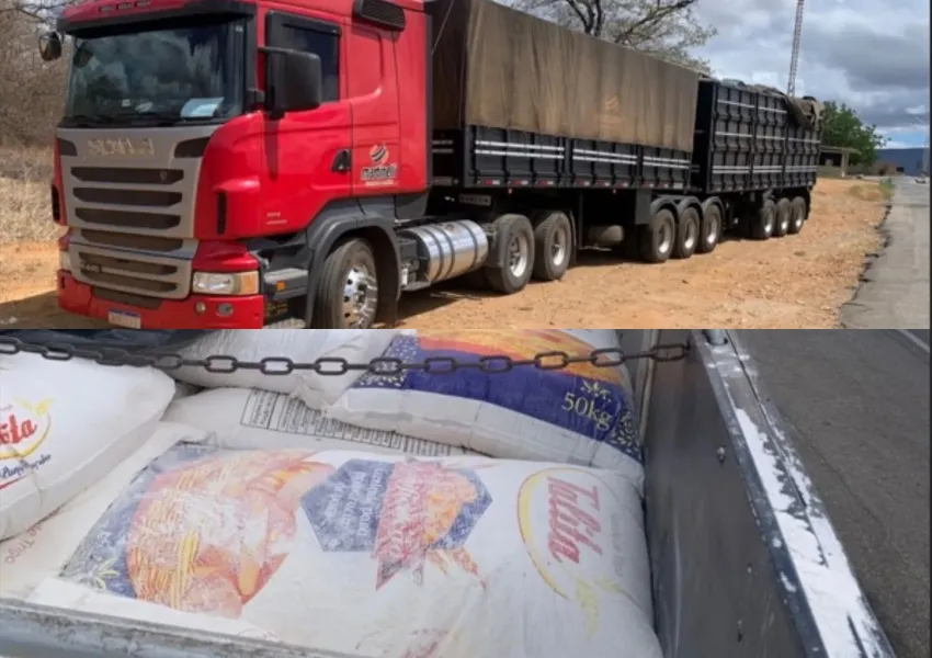 Polícia Rodoviária apreende carregamento de trigo sem nota fiscal em Brumado