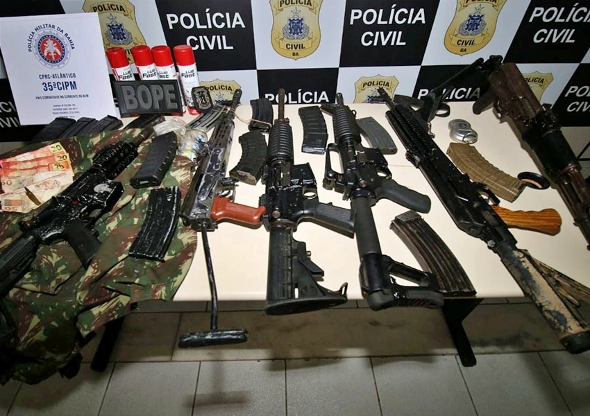 Bahia registra queda de 33% nas mortes violentas e aumento nas apreensões de armas