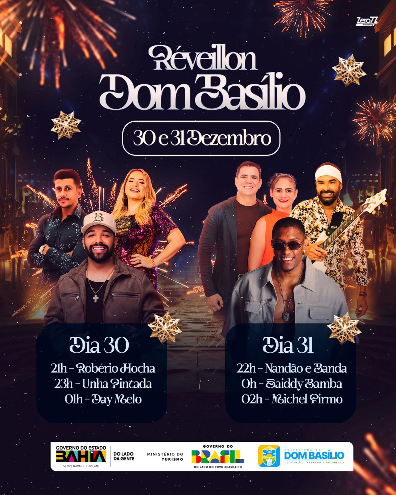Começa hoje o Réveillon de Dom Basílio com dois dias de shows