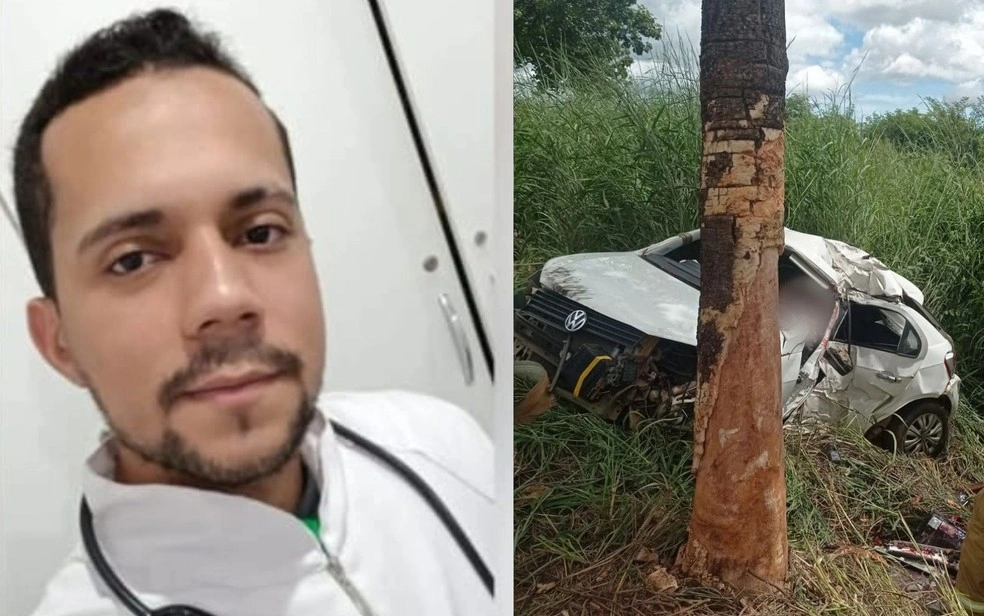 Técnico de enfermagem morre após carro bater em árvore na BR-242
