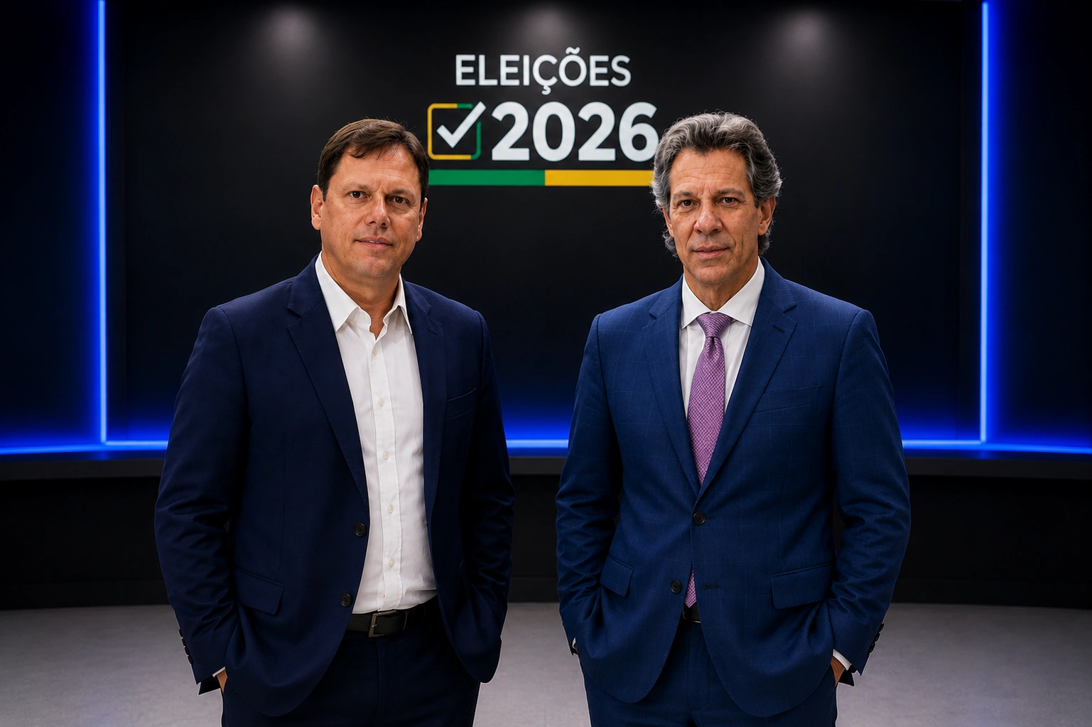 Pesquisa Datafolha coloca Tarcísio à frente de Haddad em São Paulo