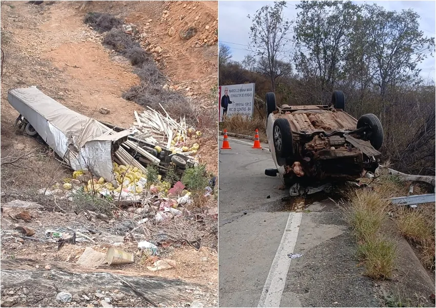 Caminhoneiro morre após veículo descer ribanceira em trecho da 'Serra das Almas'