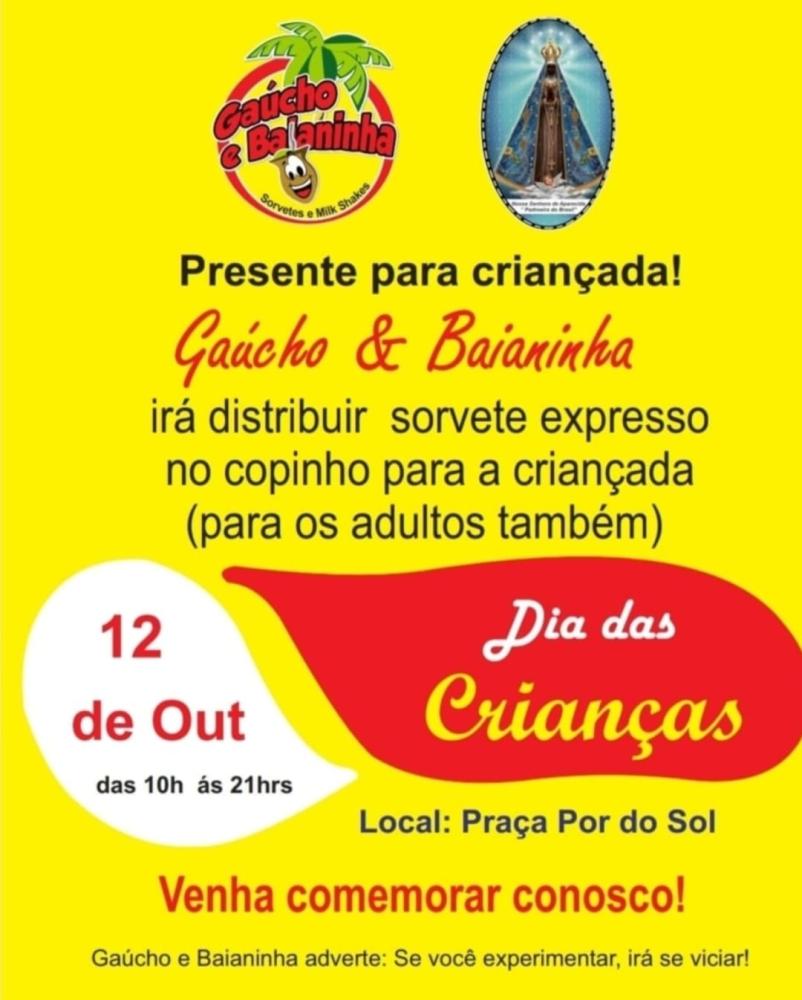 Gaúcho e Baianinha Mantêm a Tradição: Sorvetes Gratuitos no Dia das Crianças