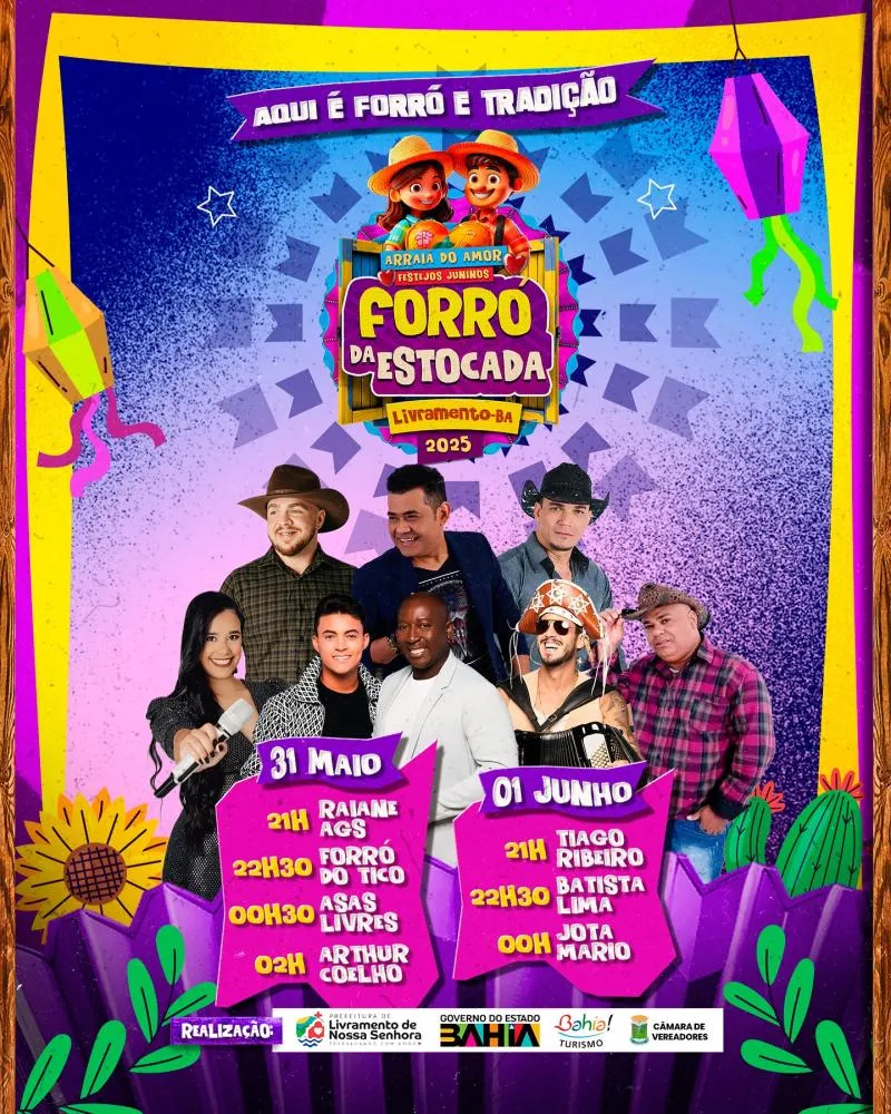 Forró da Estocada 2025 começa neste sábado em Livramento de Nossa Senhora