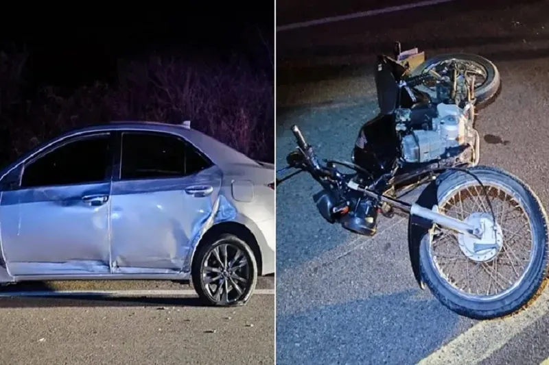 Motociclista fica ferido em acidente na BA-142, em Tanhaçu