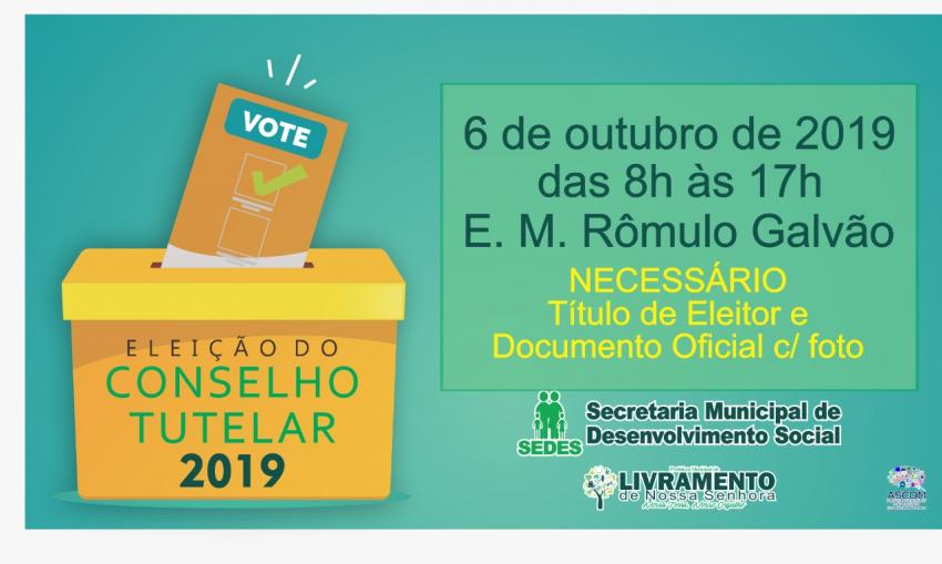 Livramento: Eleição para o Conselho Tutelar acontece neste domingo (6)