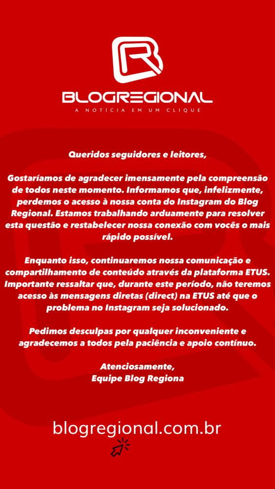 Aviso da Equipe do Blog Regional