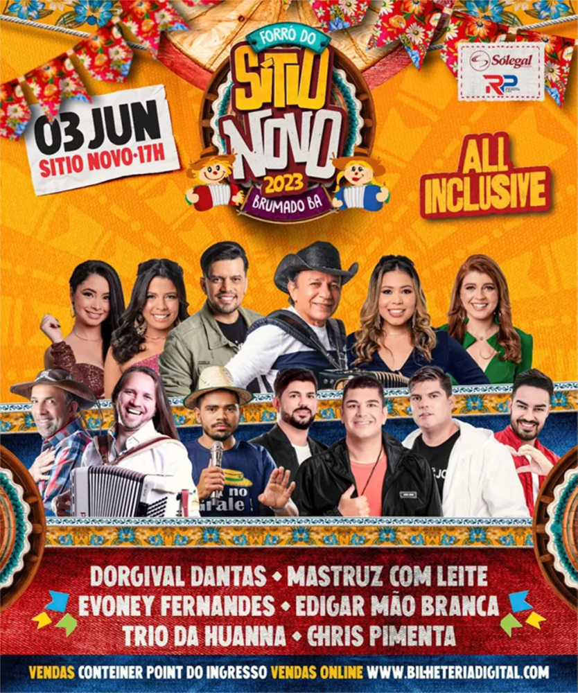 Neste sábado (03) tem Forró do Sítio Novo em Brumado