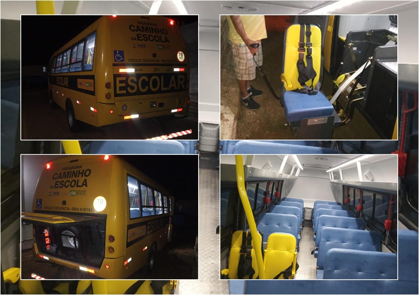 Governo municipal de Dom Basílio recebe ônibus do Programa Caminho da Escola