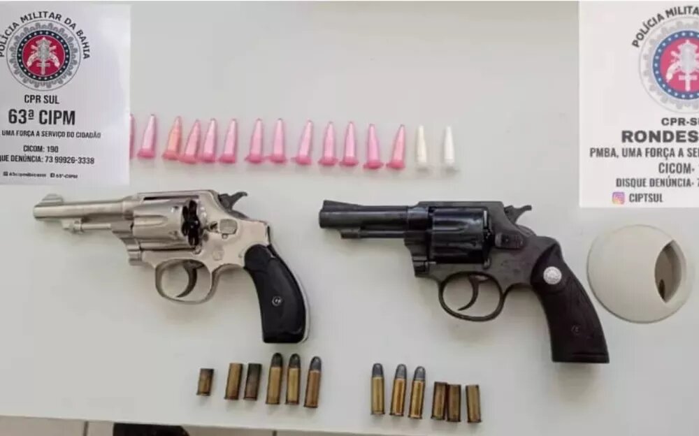 Homens são baleados em ação policial no sul da Bahia; drogas e armas foram apreendidas