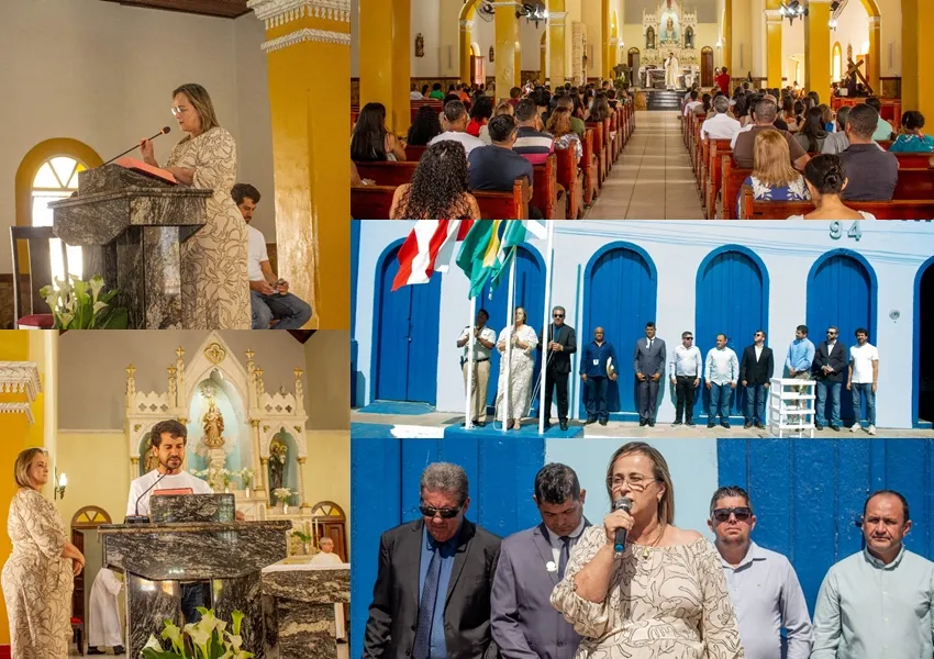 Prefeitura realiza Missa e ato de Hasteamento das Bandeiras em homenagem ao aniversário da cidade