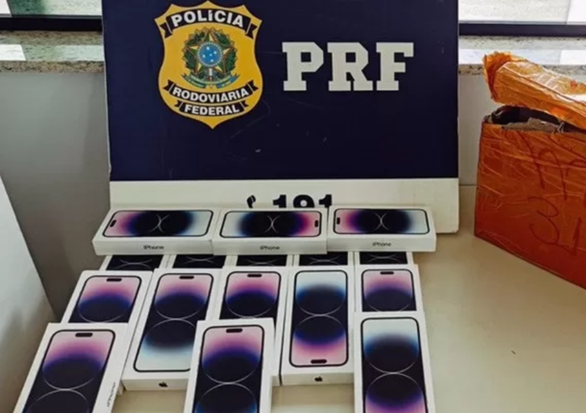 PRF apreende carga de iPhones de última geração em trecho baiano da BR 116