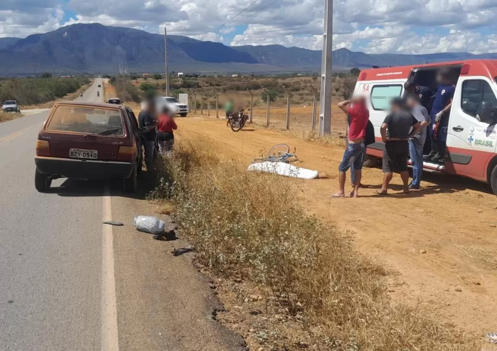 Homem morre após colisão entre veículo e bicicleta na BA-152 em Livramento de Nossa Senhora