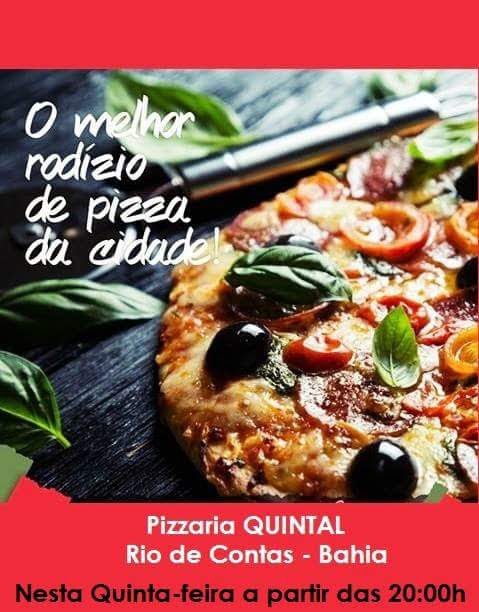 Nesta quinta feira tem rodízio de pizza na Pizzaria Quintal em Rio de Contas