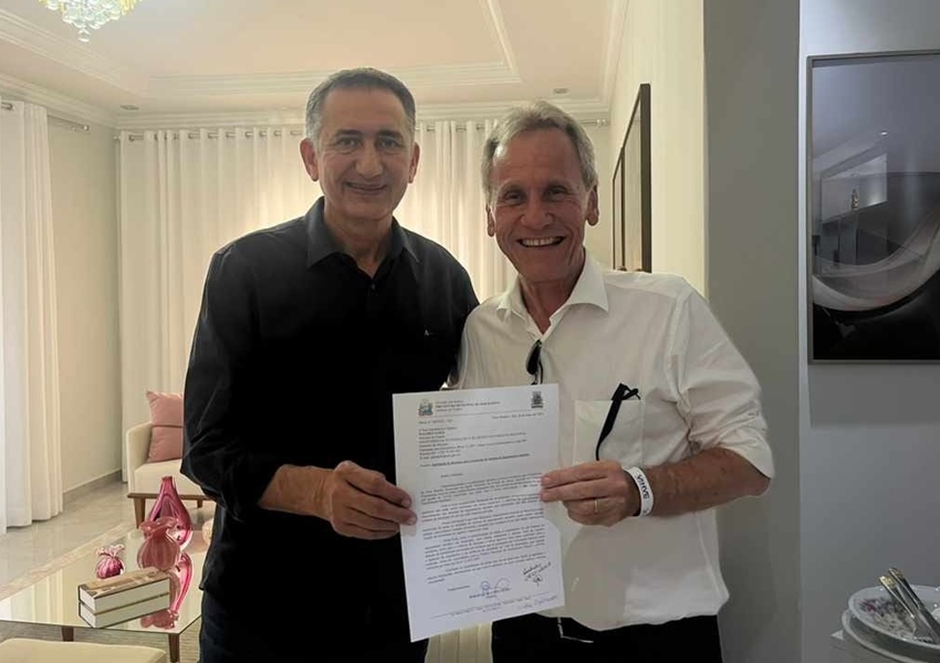 Prefeito de Dom Basílio busca investimentos em saneamento básico durante encontro com autoridades