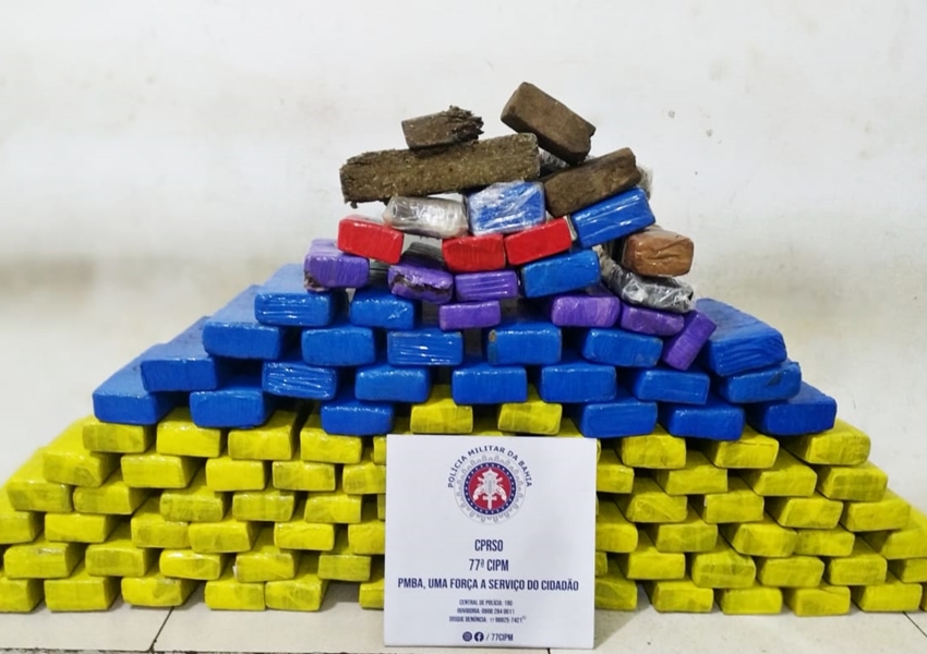 Polícia apreende 120kg de maconha durante patrulhamento em Vitória da Conquista