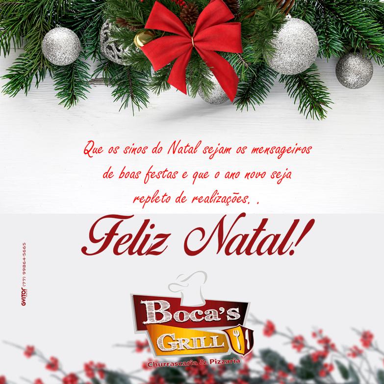 Mensagem de boas festas da Churrascaria e Restaurante Bocas Grill