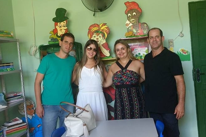 Biblioteca Rita de Cássia Aguiar Pereira é inaugurada na escola Rômulo Galvão