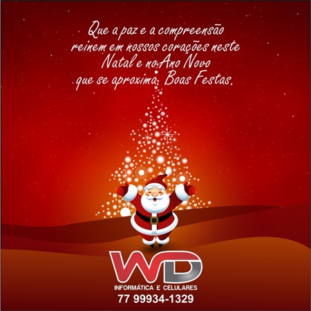 Mensagem de Natal da Loja WD Informatica e Celulares