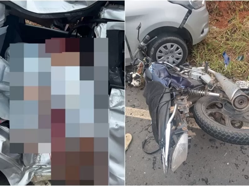 Motociclista morre após moto bater na lateral de carro no interior da Bahia
