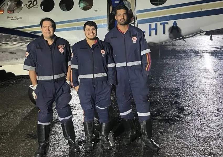 Profissionais do SAMU realizam transferência segura de criança vítima de queimaduras