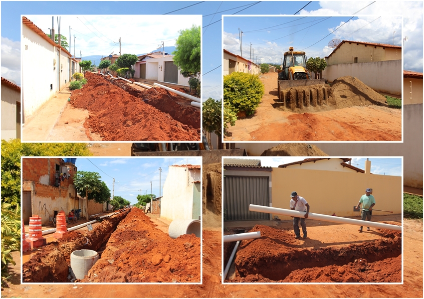 Livramento: Com recursos próprios SEINF realiza serviços de esgotamento sanitário na Rua Durval Mandú