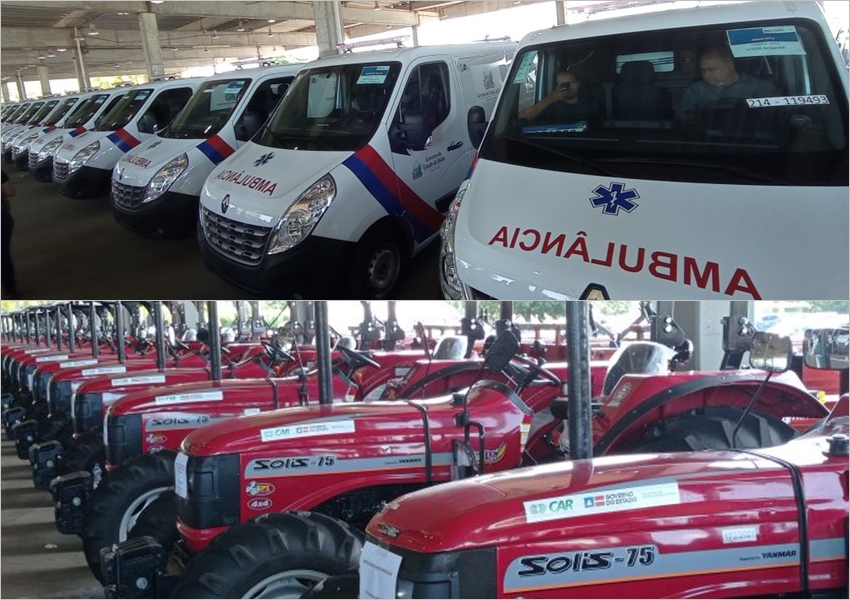 Ambulâncias e máquinas agrícolas são enviadas para o interior do estado