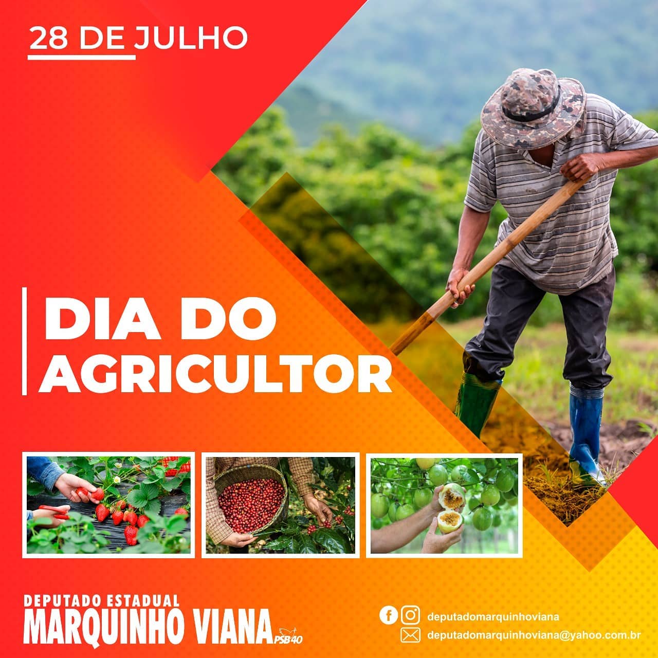 Deputado Marquinho saúda o dia do agricultor