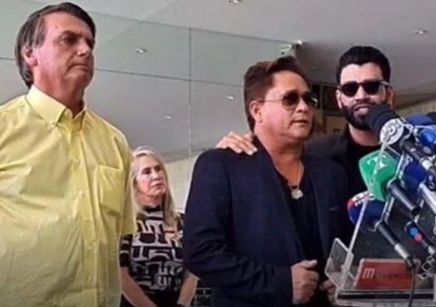 Leonardo e Gusttavo Lima vão ao Palácio da Alvorada em apoio a Bolsonaro