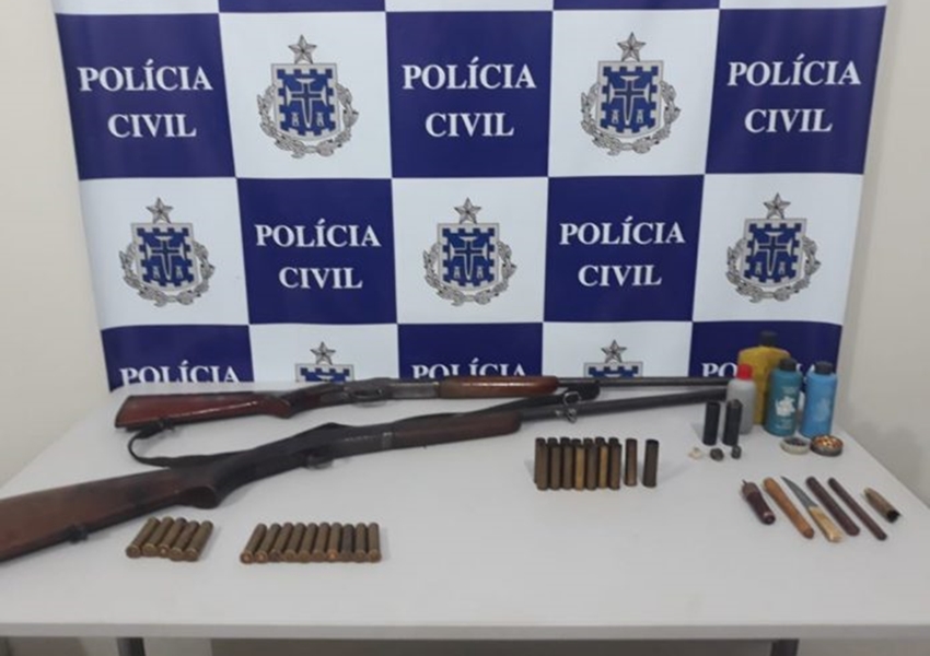 Livramento: Policia Civil prende homem por porte ilegal de arma de fogo e violência doméstica em Itanagé