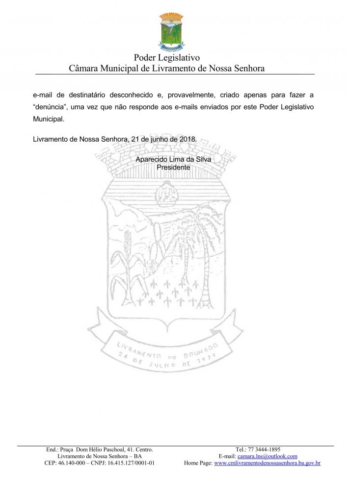 Livramento: Câmara emite nota de esclarecimento sobre matéria de servidores efetivos publicada em site