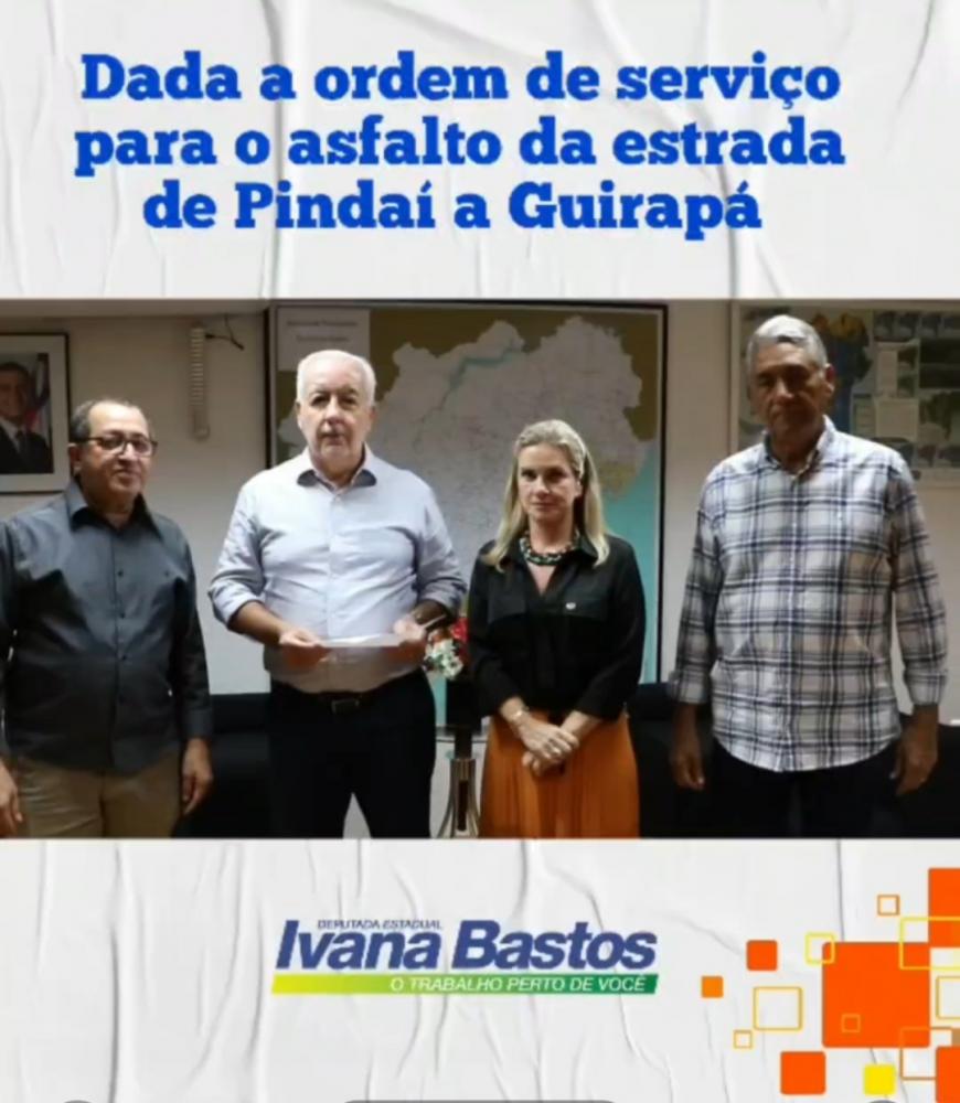 Assinada a ordem de serviço para o asfalto de Pindaí a Guirapá 