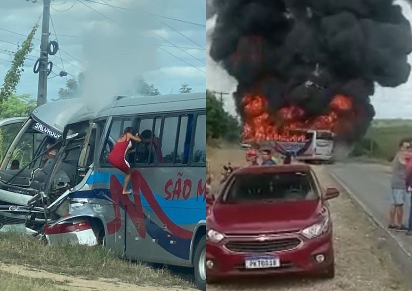 Acidente entre dois ônibus mata duas pessoas e deixa outras feridas na BA-120