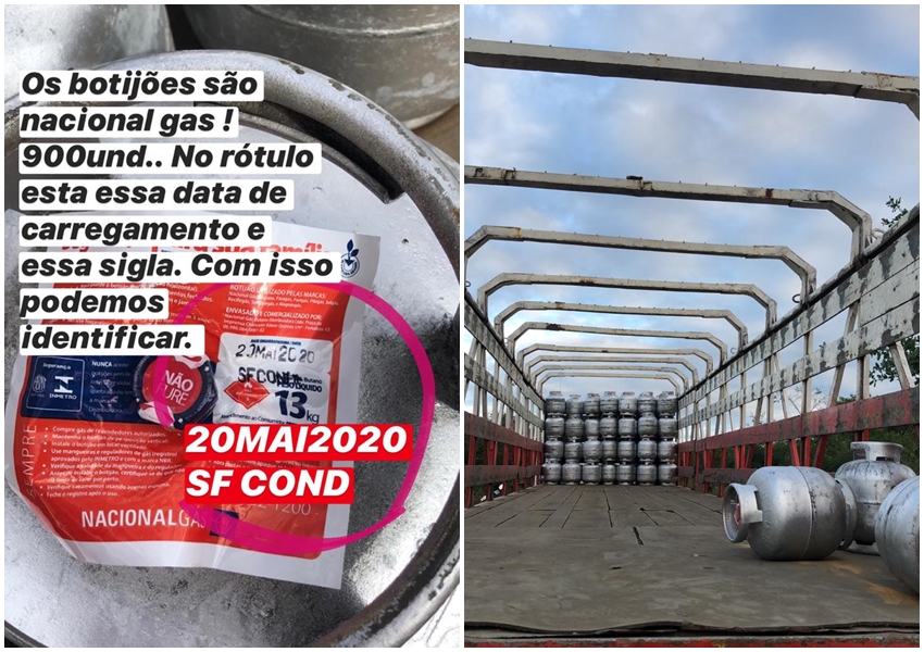   Proprietário tenta recuperar carga roubada de 900 botijões de gás na BR/242 próximo a Oliveira dos Brejinhos/BA; recompensa R$ 20 mil