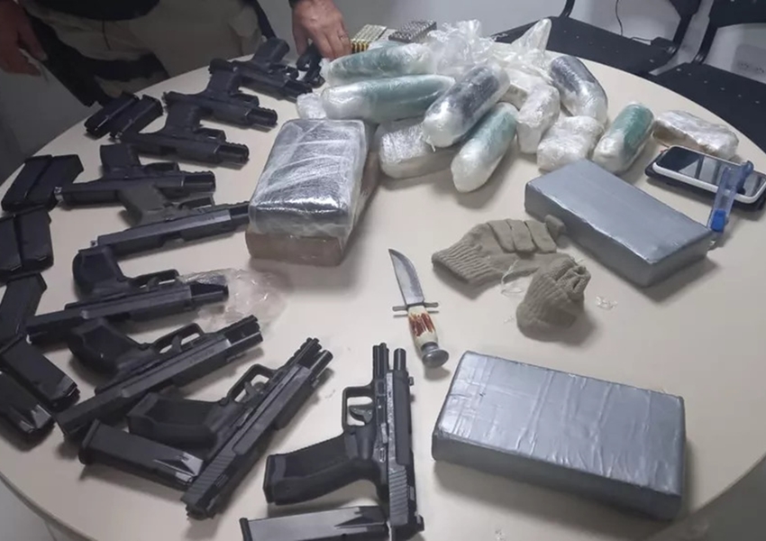 Casal é preso com pistolas importadas, dezenas de munições e mais de 10 kg de drogas na Região de Conquista