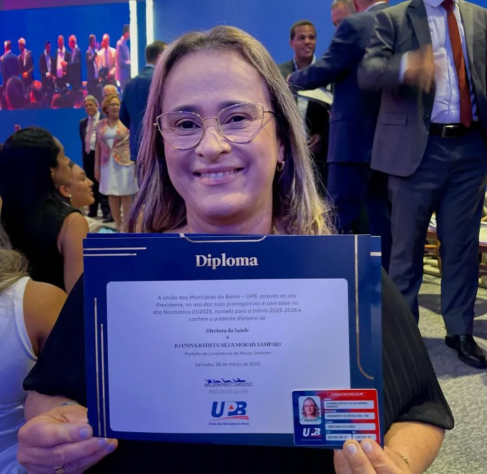 Prefeita de Livramento assume Diretoria de Saúde da UPB em cerimônia com presença de autoridades