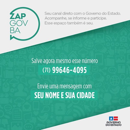 Governo do Estado lança WhatsApp para divulgar informações e aperfeiçoar interação com o cidadão
