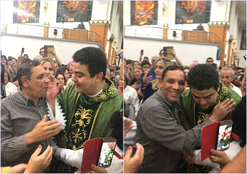 Gerson da Ambiente participa de missa celebrada pelo Padre Robson de Oliveira no Santuário Divino Pai Eterno em Goiás