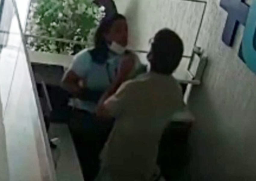 Itaberaba: Enfermeiro dá tapa em recepcionista por causa de máscara no queixo