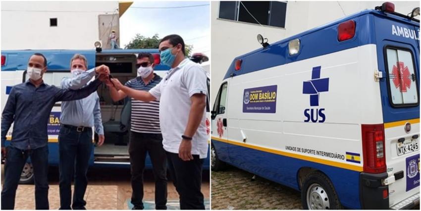 Dom Basílio recebe ambulância para o transporte de pacientes com Covid-19