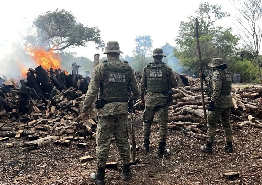 Operação da Polícia Ambiental combate atividades ilegais de carvoarias em Carinhanha