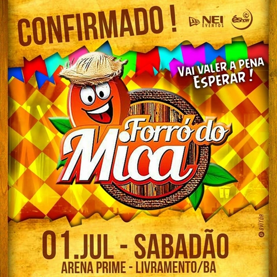 Forró do Mica: Primeira atração será divulgada nesta quinta feira pela organização do evento